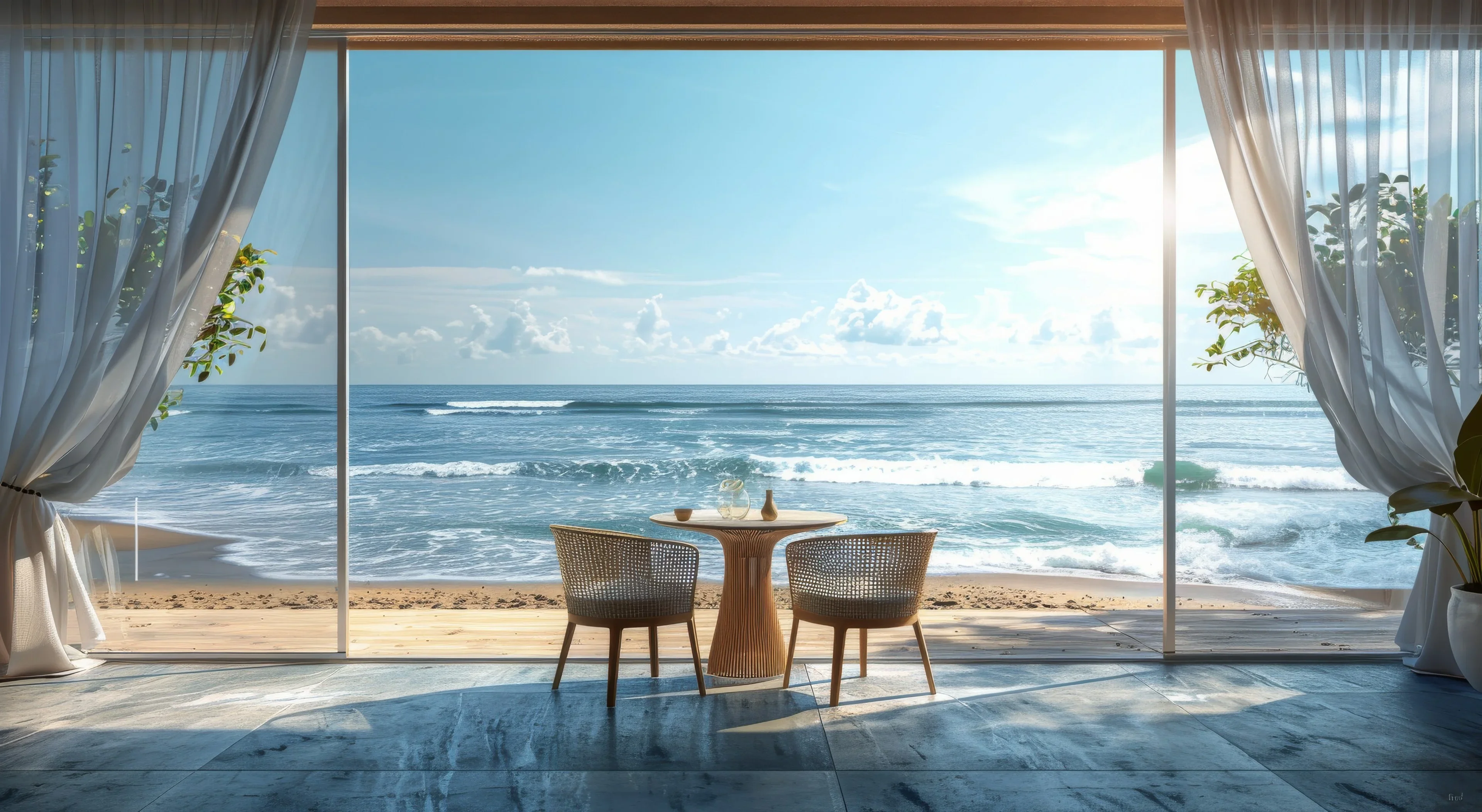 A welcoming vacation rental interior